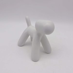 White Ceramic Puppy Figurine Decoration