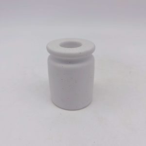 White Ceramic Sand Glaze Candle Holder