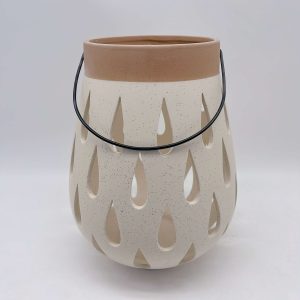 White Ceramic Sand Glaze Lantern