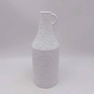 White Ceramic Single-Ear Vase