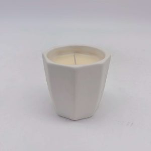 White Ceramic Wax Cup with Pouring Spout