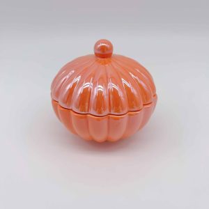 Yellow Bow Flower Shape Ceramic Jewelry Dish