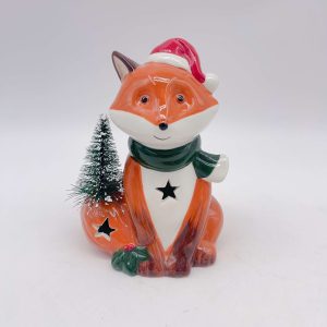 Yellow Fox Hollow Ceramic Figurine Decor