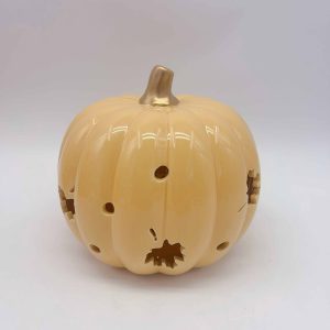 Yellow Pumpkin Ceramic Lantern