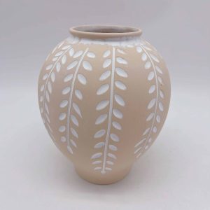Yellow Willow Leaf Ceramic Vase